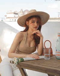 Halter Knit Low Back Vest Bra Top