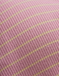 Striped Hollow Low Back Vest (With Padding)