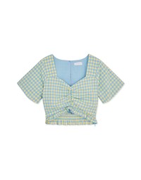 Sweetheart Neck Ruffled Hem Crop Top