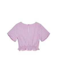 Sweetheart Neck Ruffled Hem Crop Top