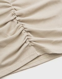 Smocked Cropped Tank Top