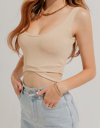 Crossover Crop Tank Top