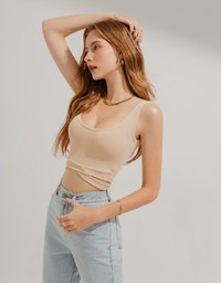 Crossover Crop Tank Top