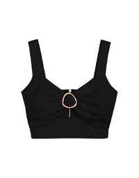 Hollow Wide Shoulder Short Vest (With Chest Pad)