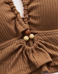 Vacation Style Strap Hollow Vest (With Padding)