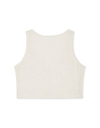 Beaded Knit Crop Tank Top