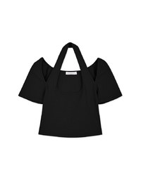 Halter Neck Cutout Crop Top