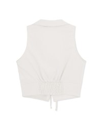 Lapel Drawstring Tank Top