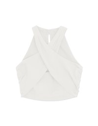 Cross Neck Tank Bra Padded Top (With Padding)