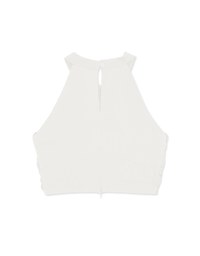 Cross Neck Tank Bra Padded Top (With Padding)