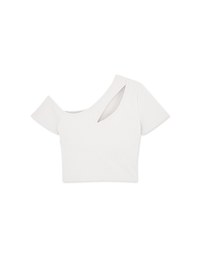 Sloping Shoulder Hollow Top (With Padding)