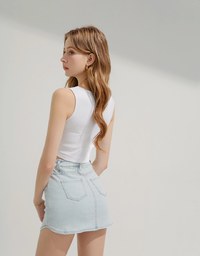 Hollow Knit Vest (With Padding)