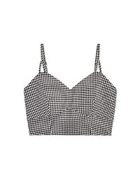 Houndstooth Cami Vest (With Padding)