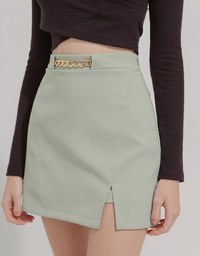 Trendy Gold Chain A-Line Skorts