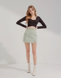 Trendy Gold Chain A-Line Skorts