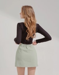Trendy Gold Chain A-Line Skorts