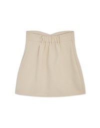 High Waisted Slit Slanted Skirt