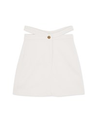 Cross Cut Out Stretch Skirt