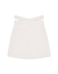 Cross Cut Out Stretch Skirt