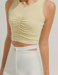 Cross Cut Out Stretch Skirt
