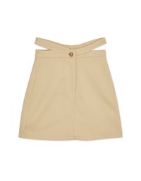 Cross Cut Out Stretch Skirt