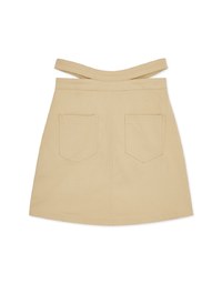 Cross Cut Out Stretch Skirt