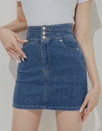 【Den!m LITE】Cooling Denim SKIRT No Filter Slimming Denim Jeans Skirt