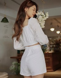 Lace Elastic A-Line Shorts
