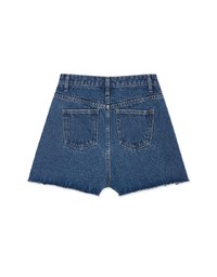 Asymmetric Denim Jeans Shorts