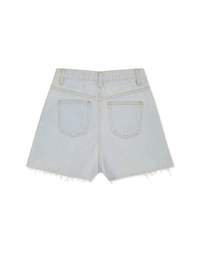 Asymmetric Denim Jeans Shorts