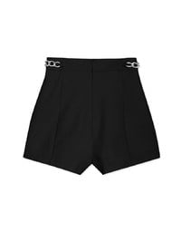 AIRY HOURGLASS K-Pop Slimming Side Silver Chain Slit Skorts