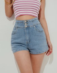 【Den!m LITE】Cooling Denim SHORTS No Filter Slimming Slim Fit Denim Jeans