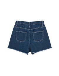 Distressed Hem Denim Jeans Shorts