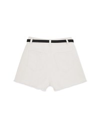 Classic Shaved Denim Jeans Shorts (With Belt)