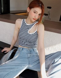 Straight-Leg Cargo Denim Jeans Pants