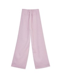 Floral Tweed Pleated Wide Trousers