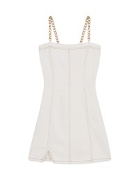 Denim Jeans Gold Chain Mini Dress