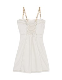 Denim Jeans Gold Chain Mini Dress