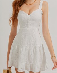 Embroidered Lace Vest Mini Dress
