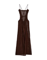 Hollow Crochet SideSlit Long Dress