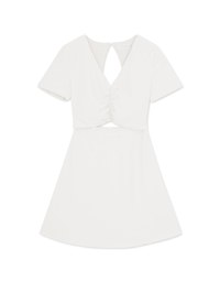 Back Hollow Strap Mini Dress (With Padding)