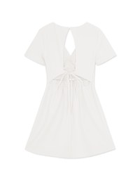 Back Hollow Strap Mini Dress (With Padding)
