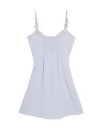 Gold Chain Cross Front Mini Dress (With Padding)