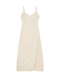 Slit Slim Maxi Long Dress (With Padding)