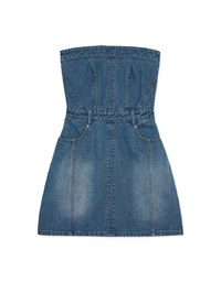Denim Jeans Flat Cut Mini Dress