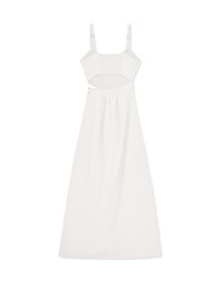 Gold Chain Hollow Slit Maxi Long Dress (With Padding)