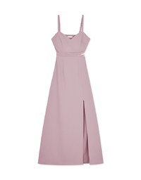 Gold Chain Hollow Slit Maxi Long Dress (With Padding)