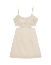 Hollow Stitching Bra Padded Mini Dress