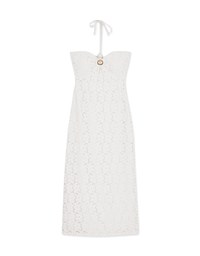 Neck Shell Embellished Bra Padded Maxi Dress (With Padding)