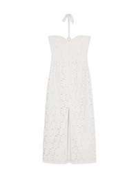 Neck Shell Embellished Bra Padded Maxi Dress (With Padding)